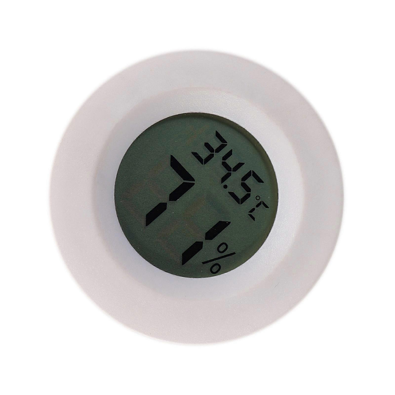 Easy To Read Indoor Round Thermometers Hygrometer With Precise Measurements Suitable For Temperature And Humidity Level  White