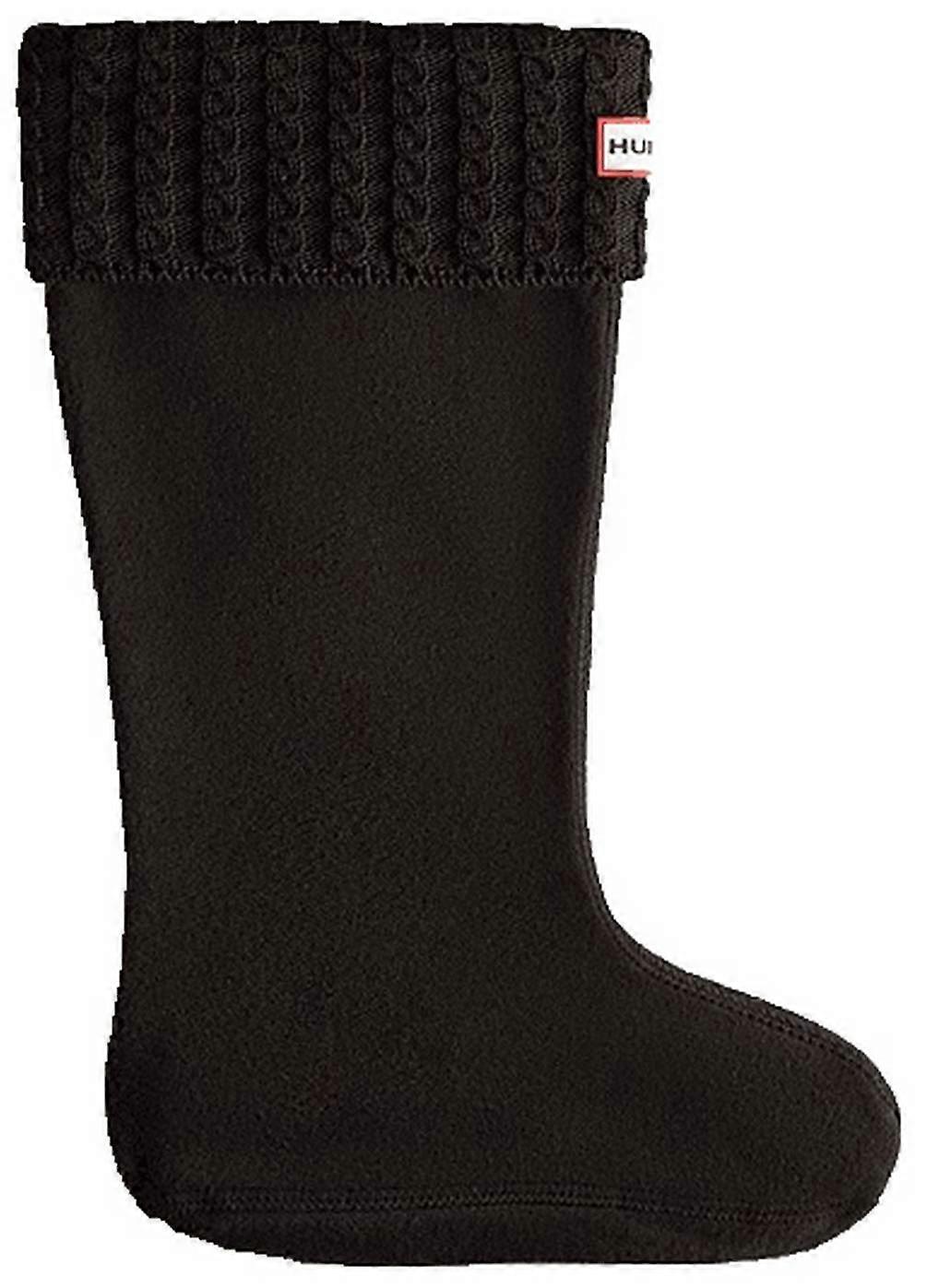 Hunter Recycled Mini Cable Tall Boot Socks - Black