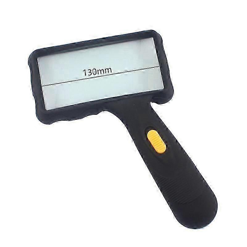 Hand-held Rectangular Magnifying Glass, LED Light Magnifier, 10X Reading Magnifying Glass for Seniors, Low Vision, Macular Degeneration