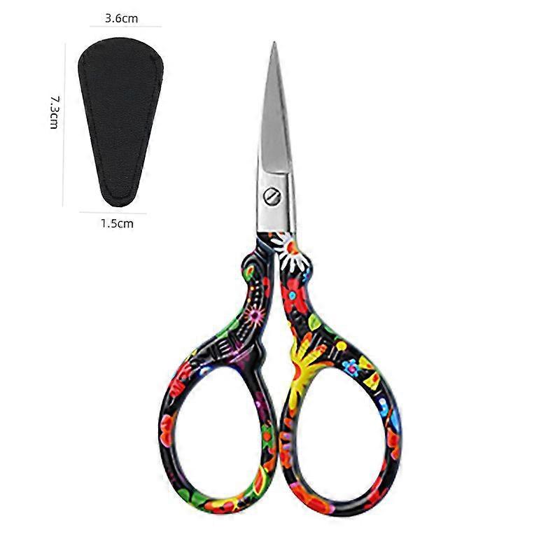 New Colorful Phoenix Scissors Stainless Steel Mini Scissors for Thread Cutting, Embroidered and Embossed Handmade Home Scissors