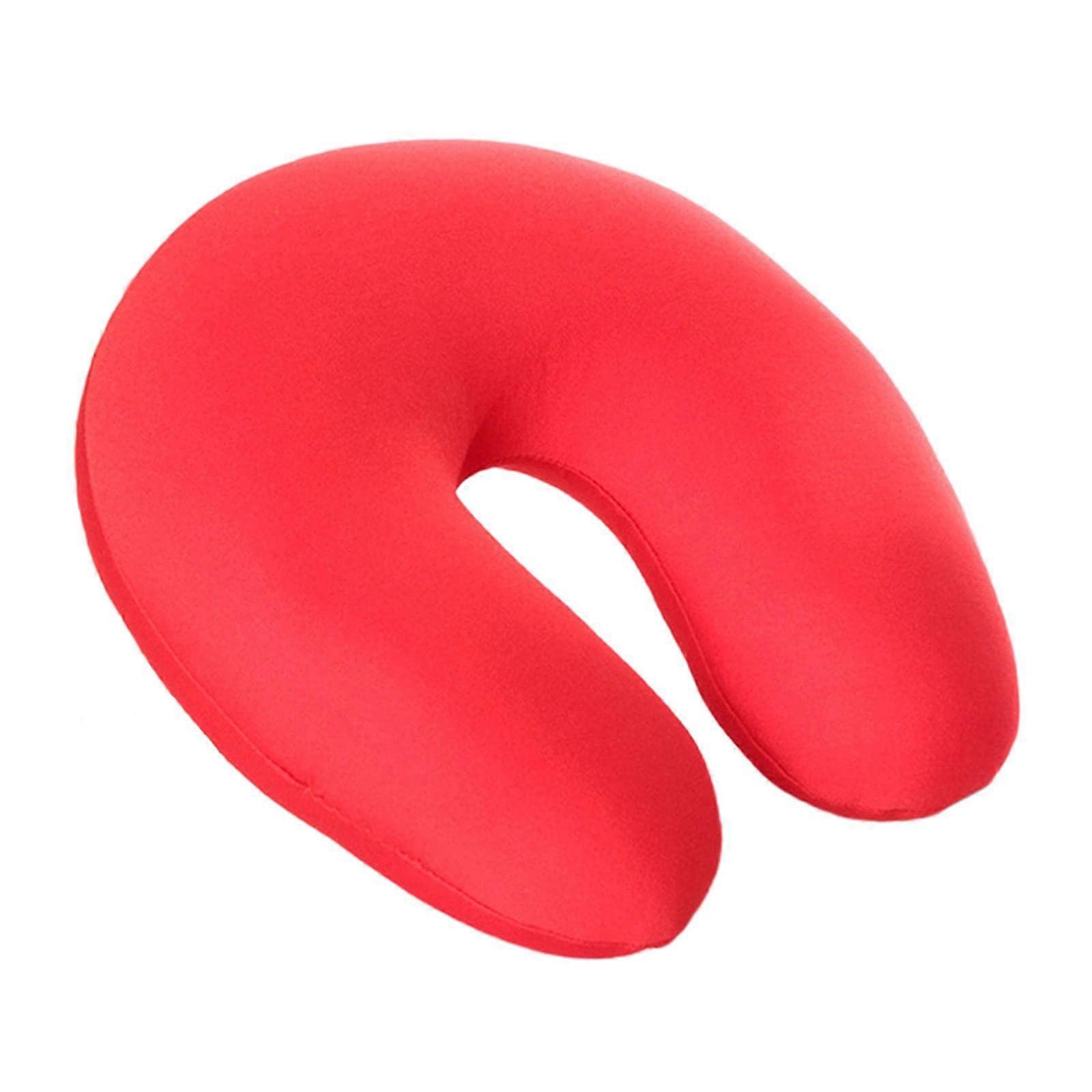 Micro Bead Neck and Body Pillow for Deep Relaxation and Travel Support, Red
