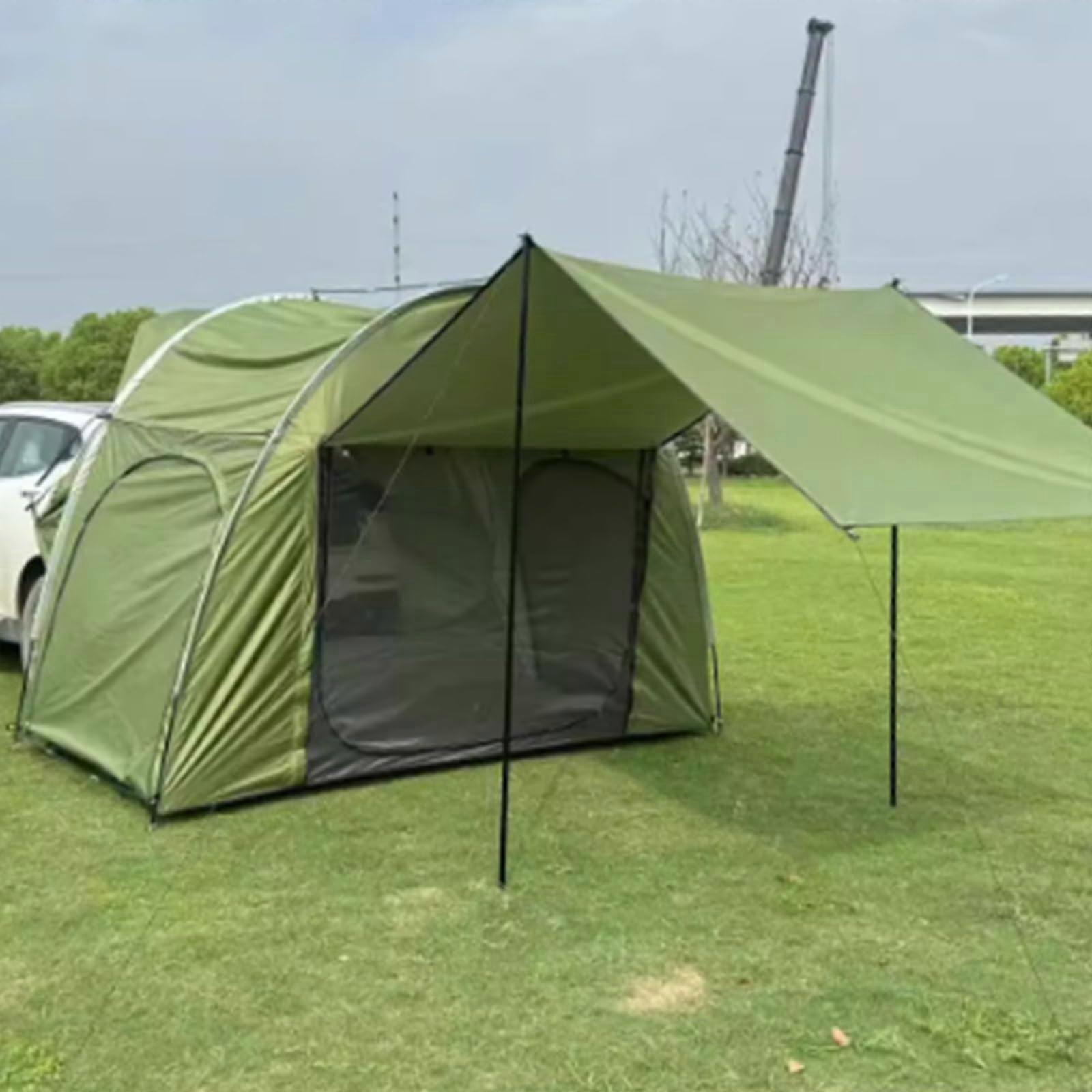 Universal SUV Tailgate Camping Tent Waterproof TearResistant UV Protection Quick Setup Green