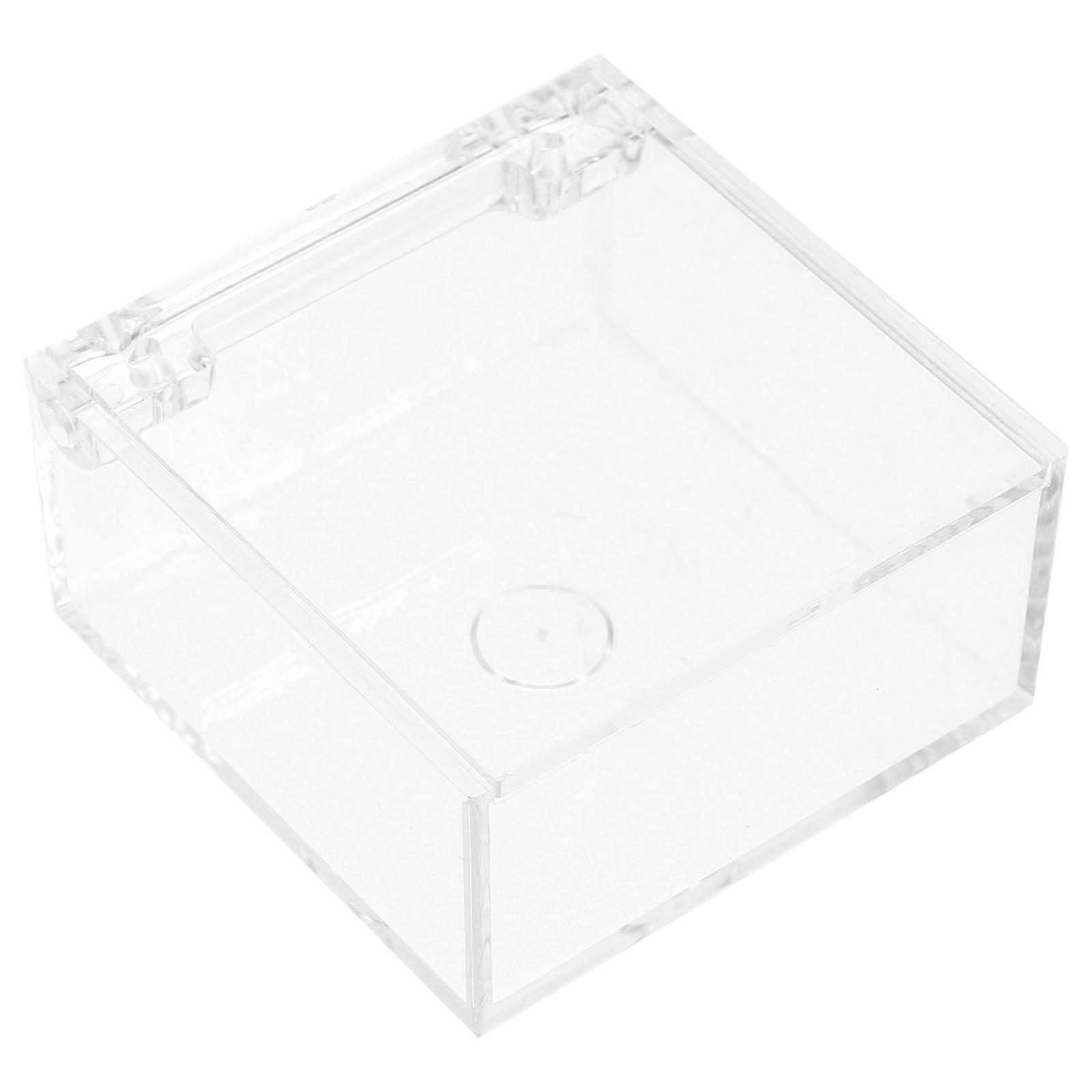 Acrylic Storage Box Clear Display Box for Specimen Enthusiasts Transparent Mini Display Case Square Design 1Pack