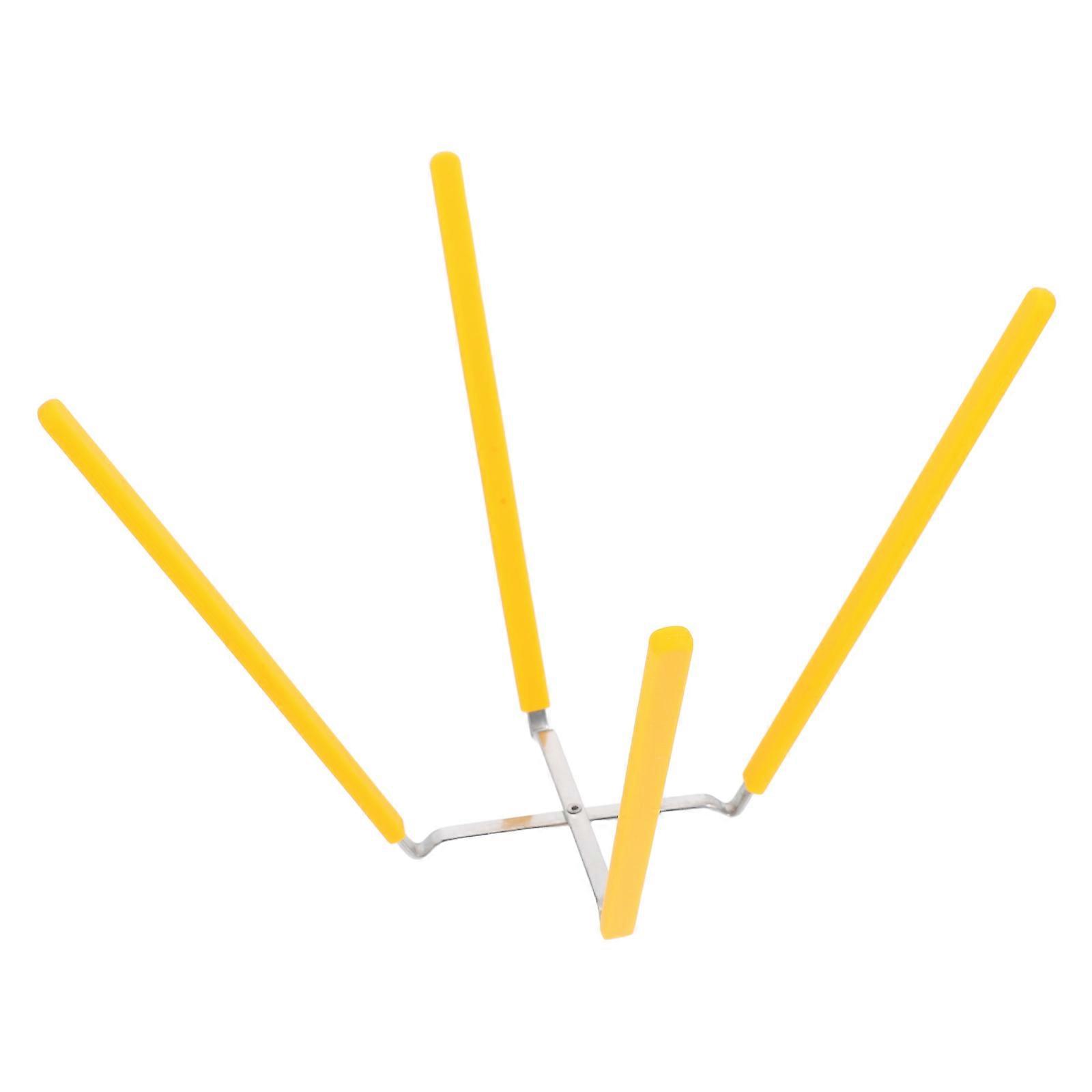 Egg Cake Stand Collapsible Cooling Rack for Baking Yellow Stainless Steel