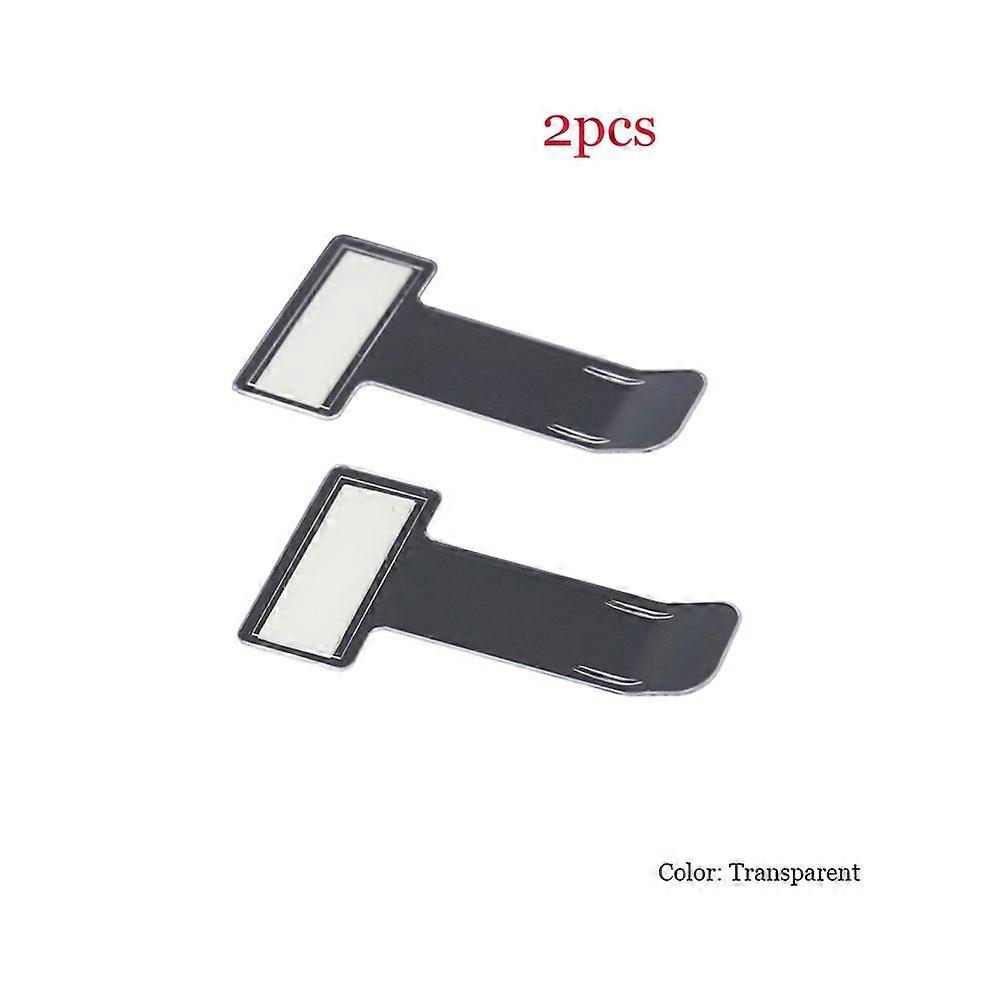 Transparent parking permit holder with adhesive tape for windshield