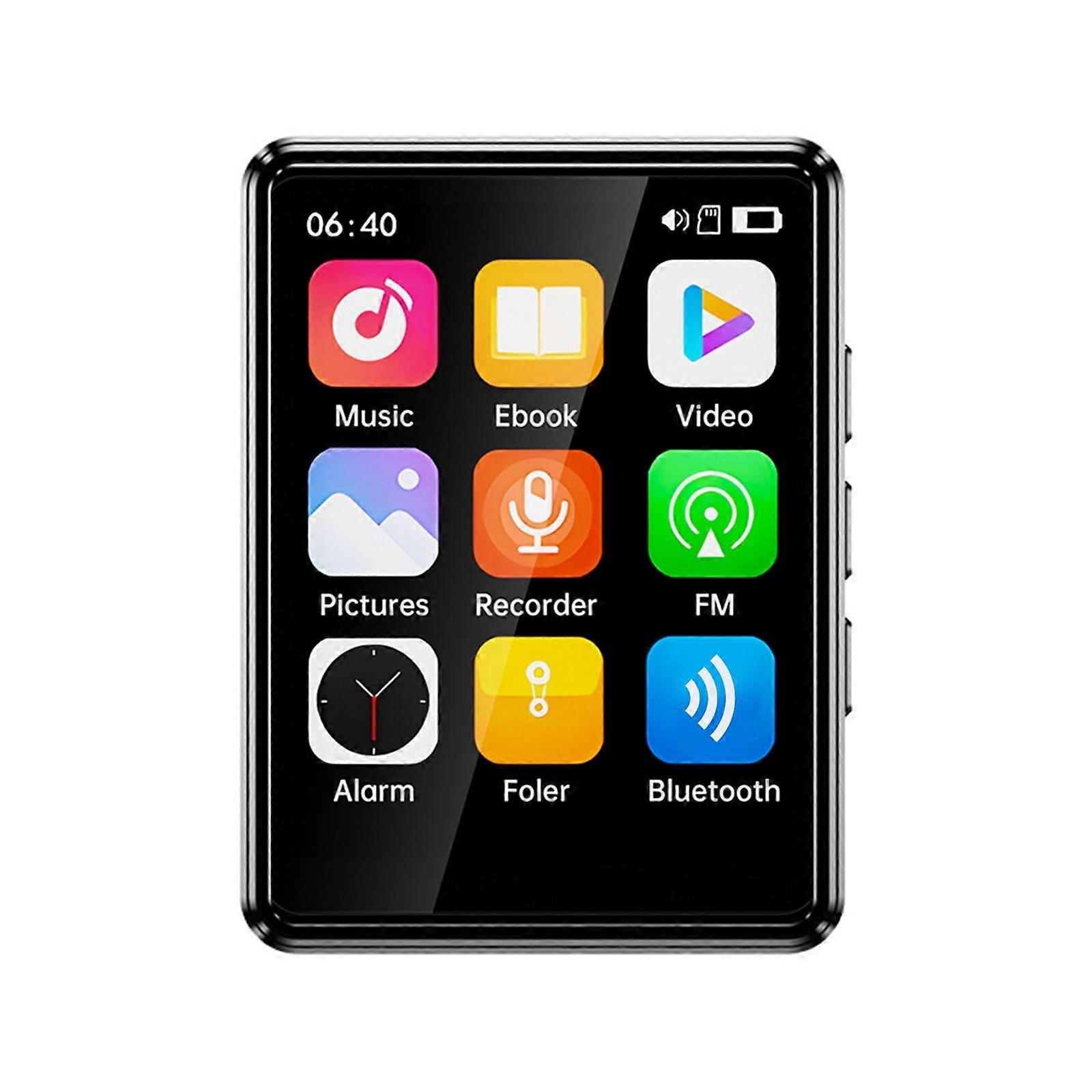 Lksixu MP4 Player with Bluetooth, 1.8" Touch Screen, 8GB, Portable Mini Music Player with Speaker, Lossless Audio, Voice Recorder, FM, E-Book, Alarm