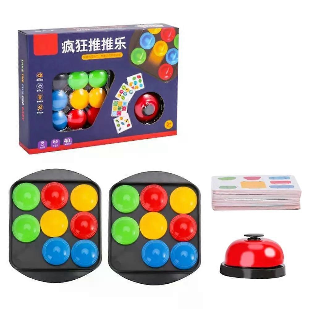 Color Sorting Board Crazy Push And Table Games Fun Educational Toys with Cards Suit for Family Entertainment