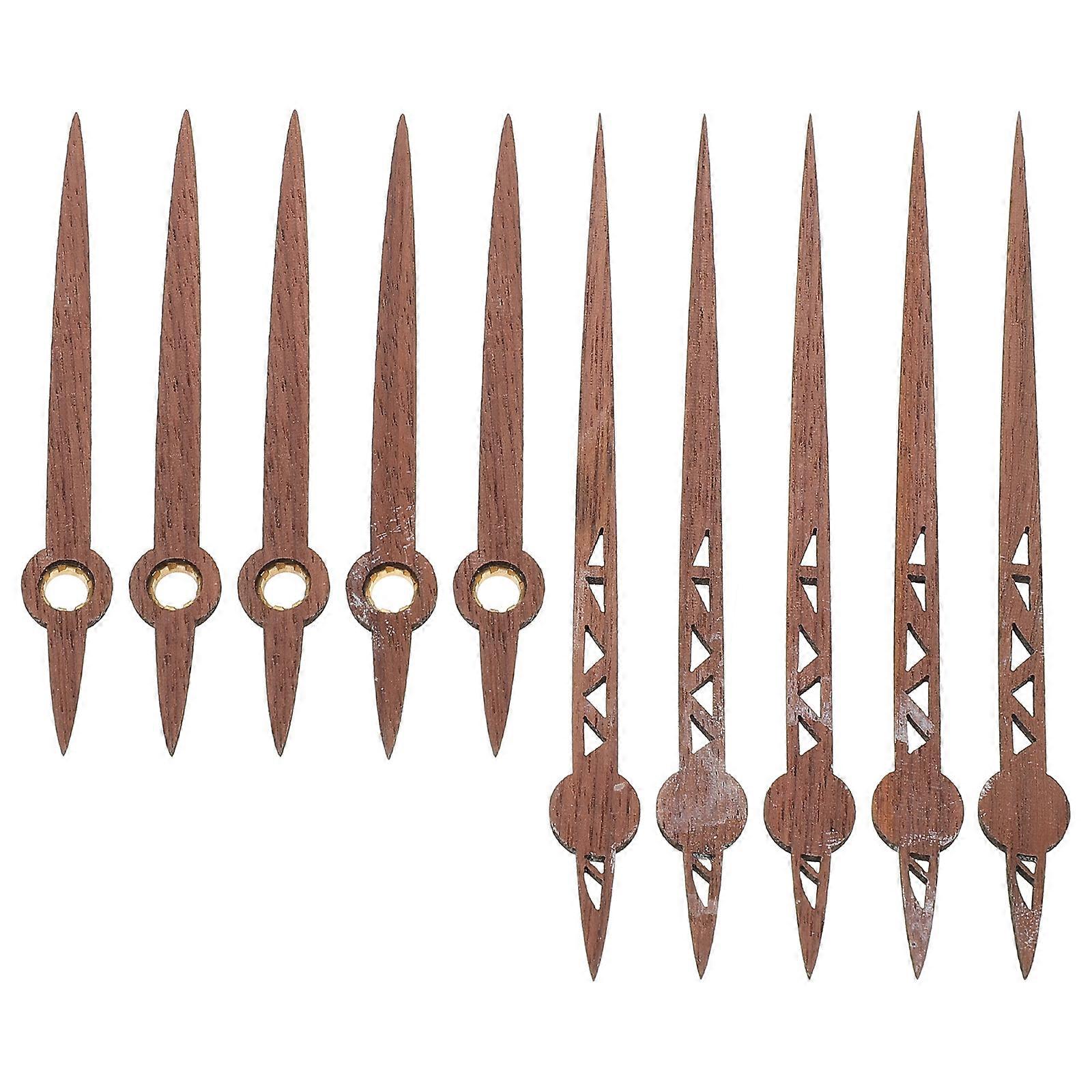 Wooden Clock Pointers Decorative Clock Hands for Household Use 5Sets