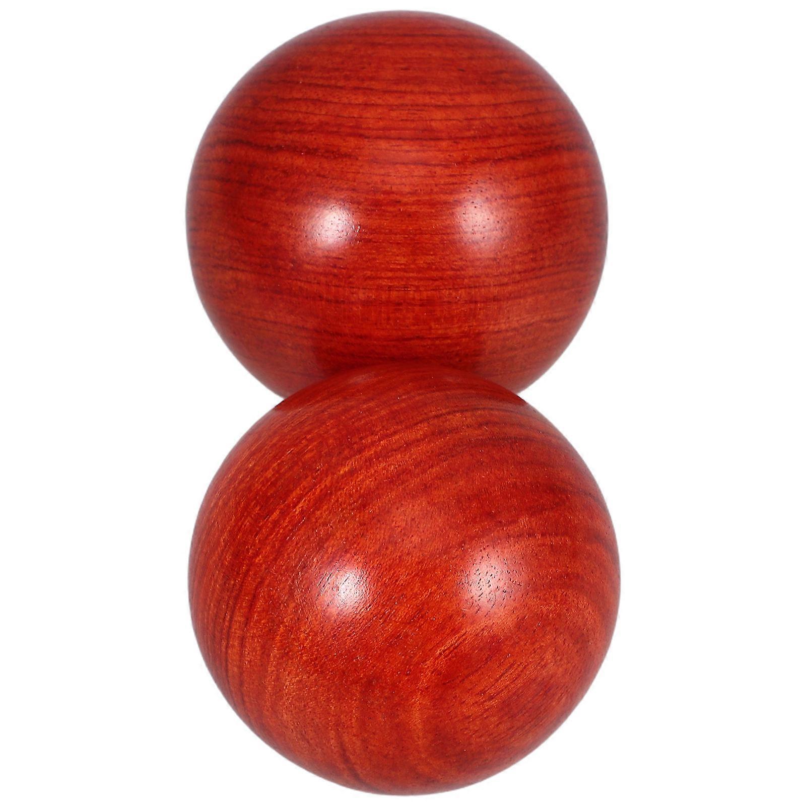 Two Wooden Baoding Balls for Hand Exercise Fitness Use Traditional Massage