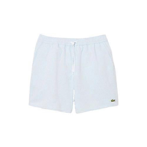 Lacoste Mens Textured Mid Length Swimming Trunks