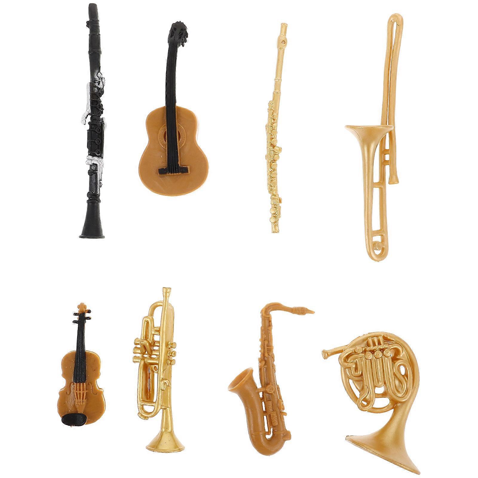 Mini Instrument Model Set for Decor 1Set Realistic Musical Instruments
