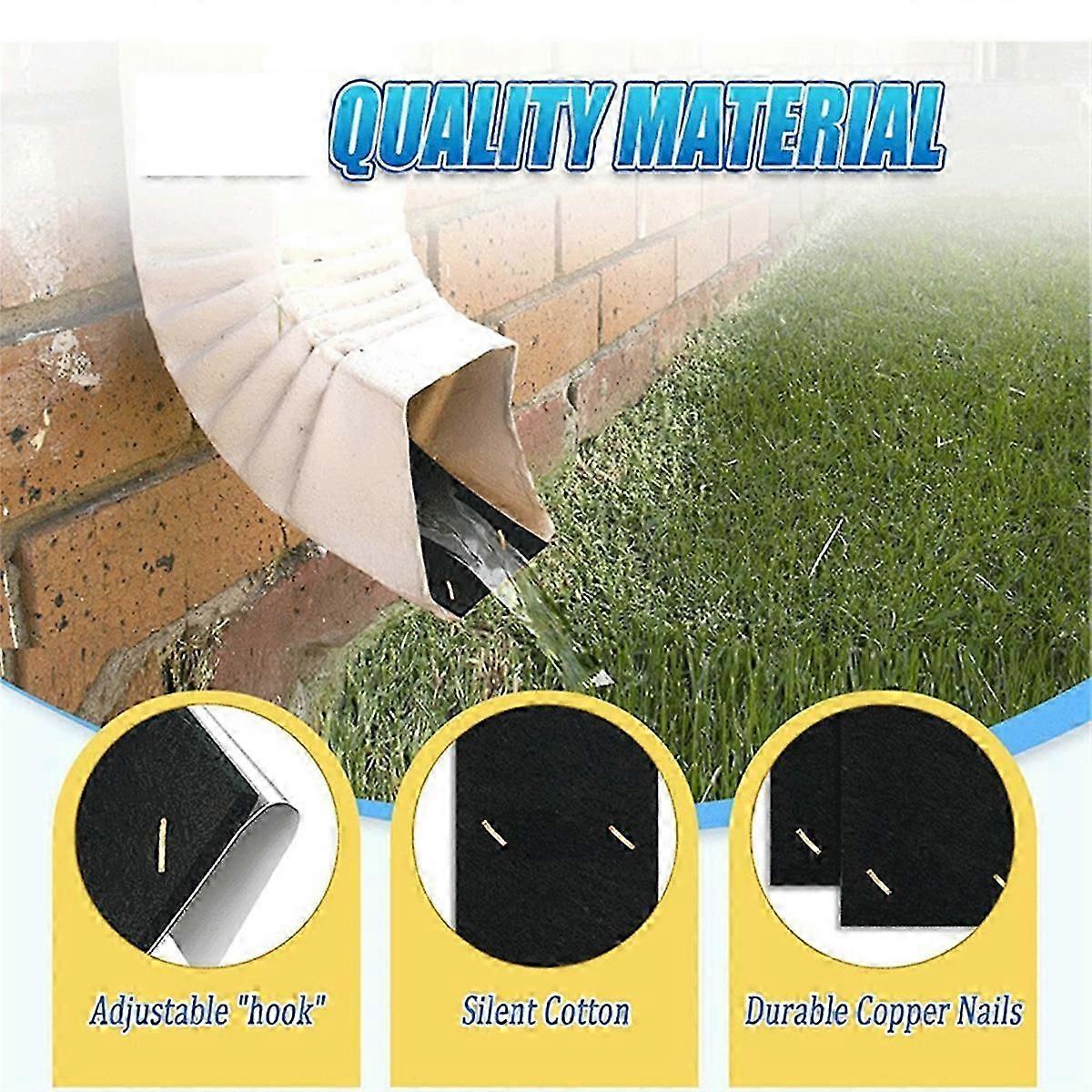 Gutter Noise Dampener- 2 Pack Rain Gutter Downspout Silencer Portable Gutter Silencer Adjustable Gut