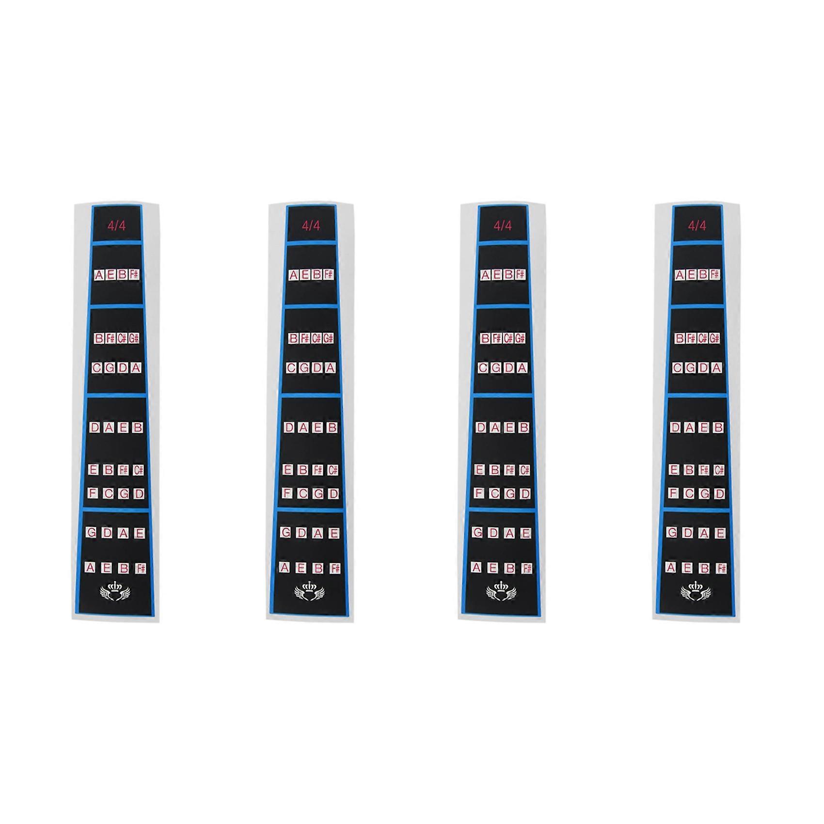 4X Violin Finger Guide /Fingerboard Sticker Fret Guide Label Finger Chart for Size 4/4