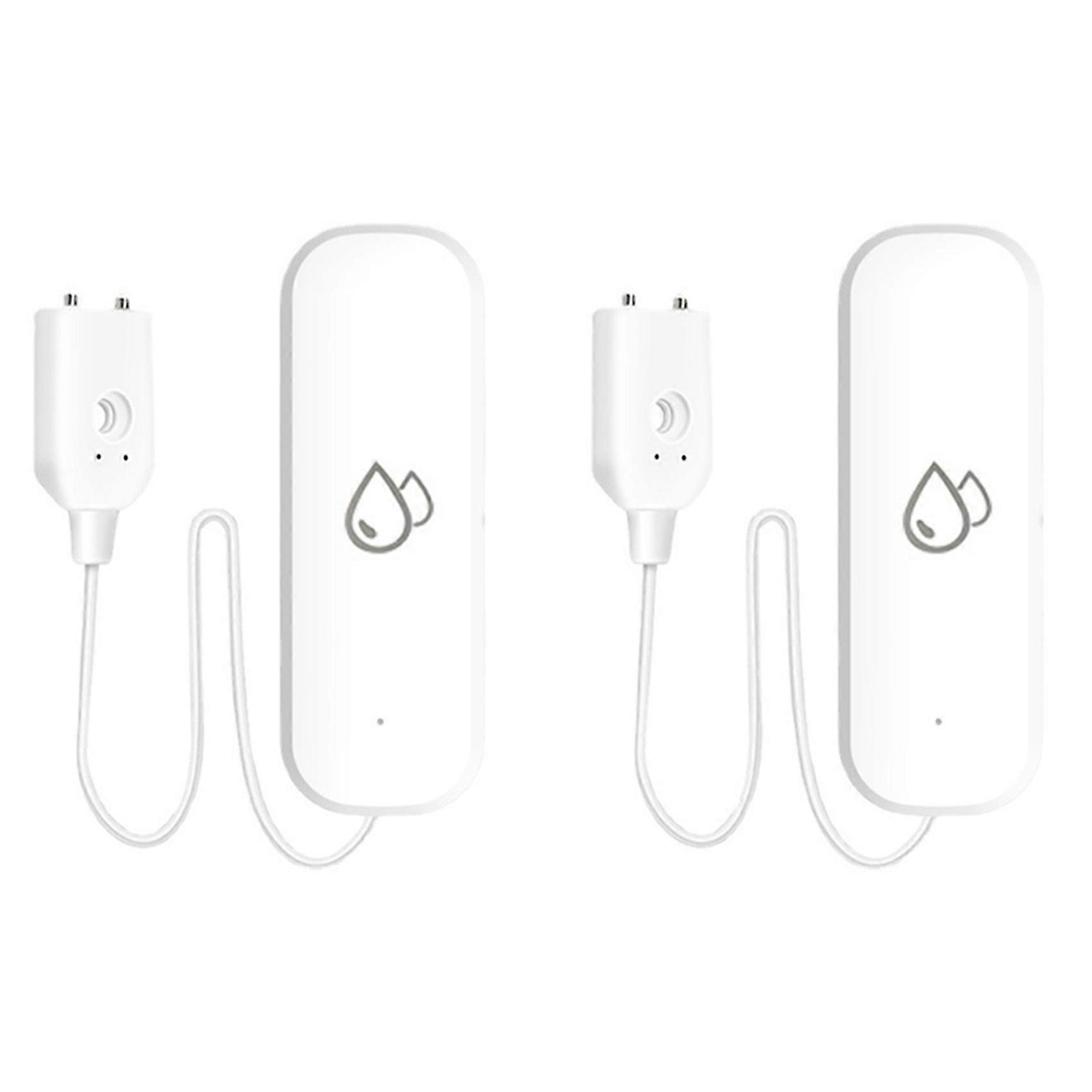 2X Tuya Water Leakage Sensor Detector WiFi Flood Water Leak Sensor Home Protection Alarm System Smart Life APP Control