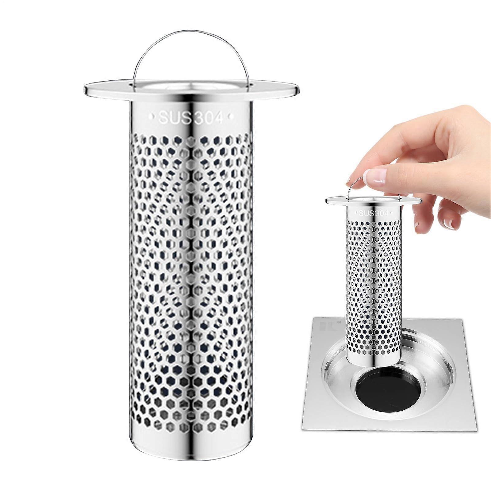 Sink Drain Strainer Stainless Steel Rustproof Fine Mesh Catcher with Handle for Kitchen and Bathroom
