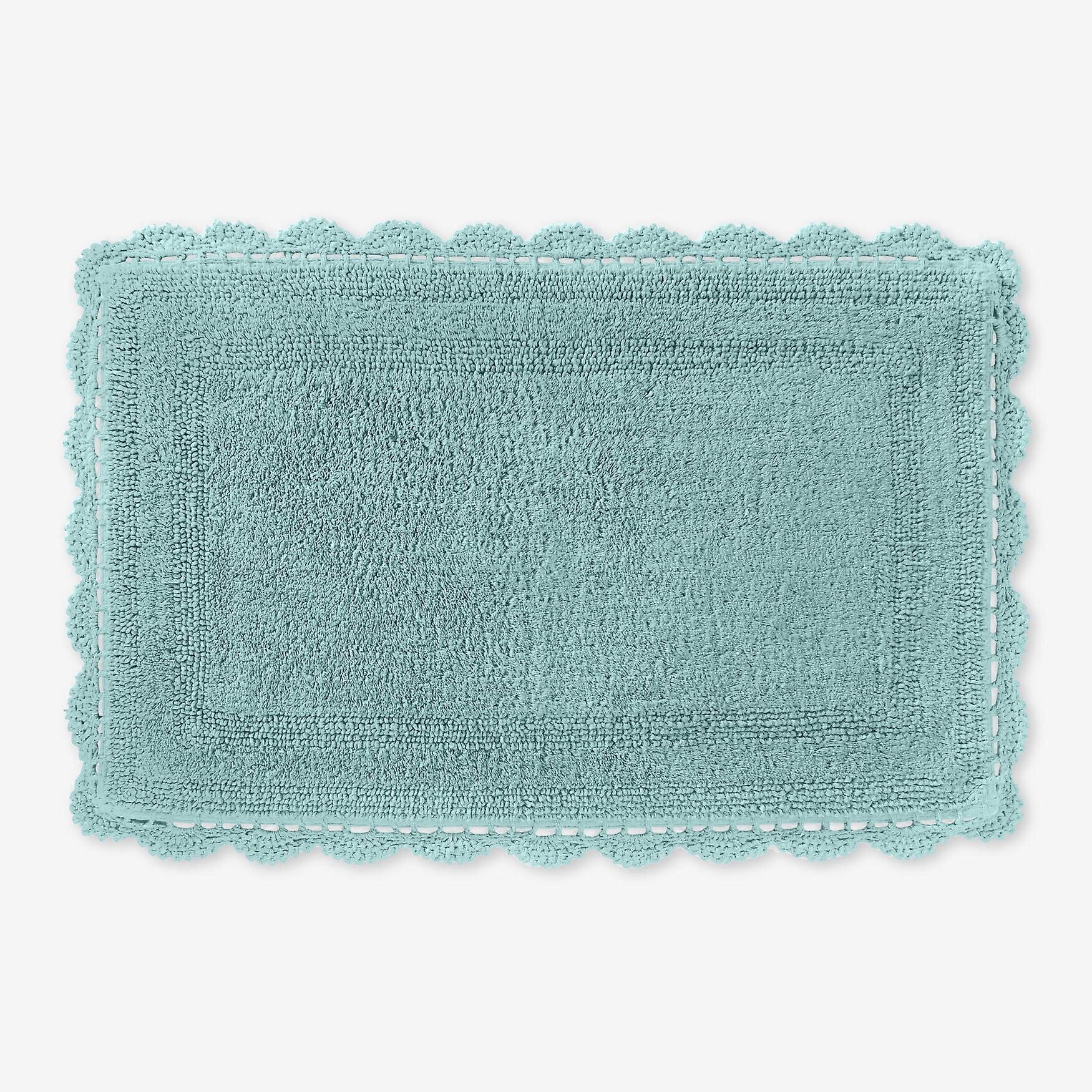BrylaneHome Rectangular Crochet Bath Mat