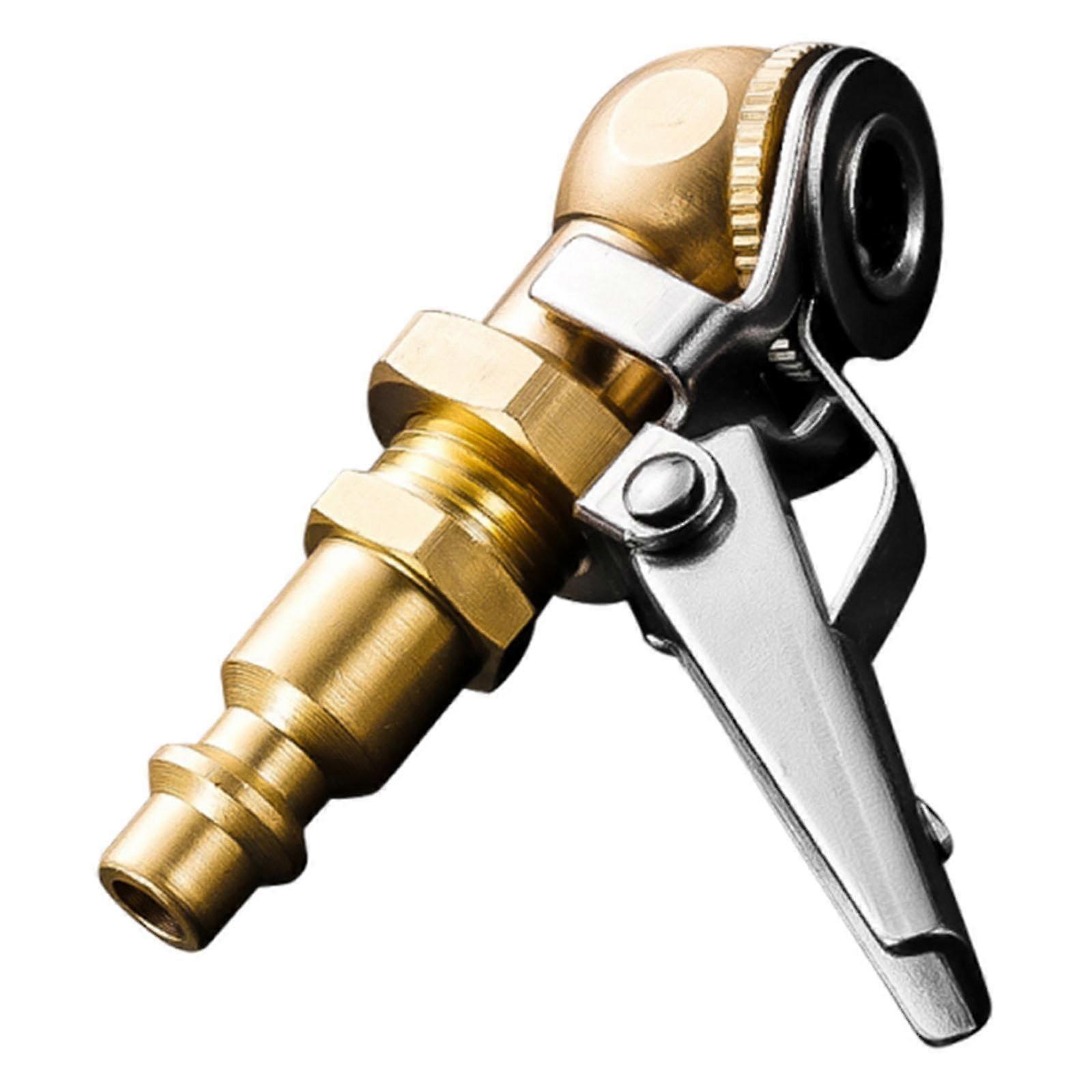 Tire Air Chuck 1/4' FNPT Secure Ball Clip Lock Connector for Schrader Valve Air Compressor