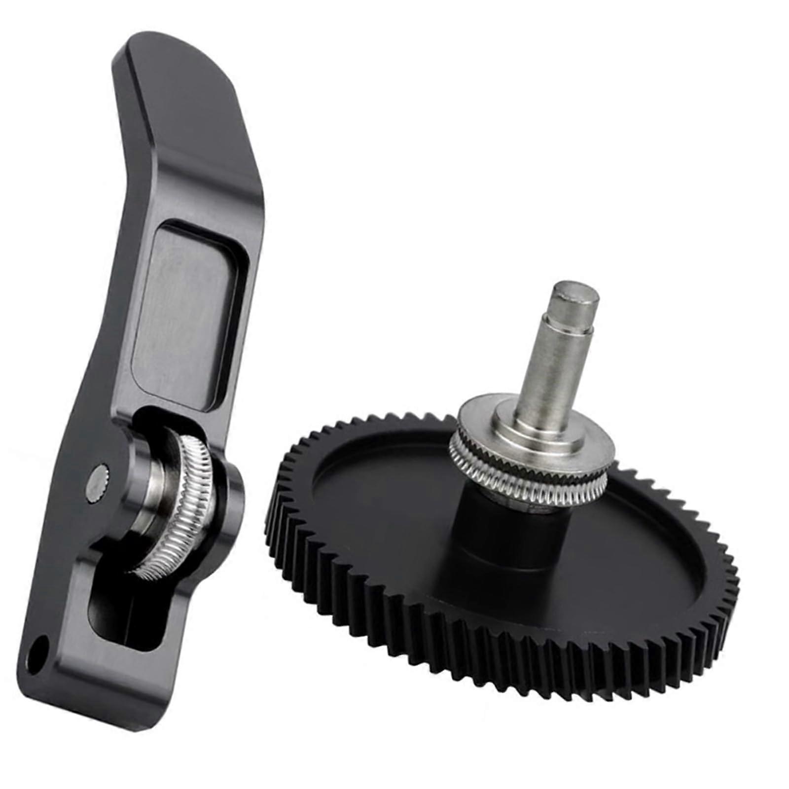 3D Printer Extruder Gear Assembly with Aluminum Handle, Nanocoating Hardened Steel, Silver