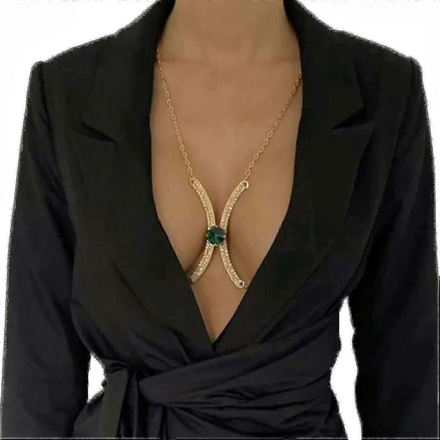 Rhinestone body chain bra body chain