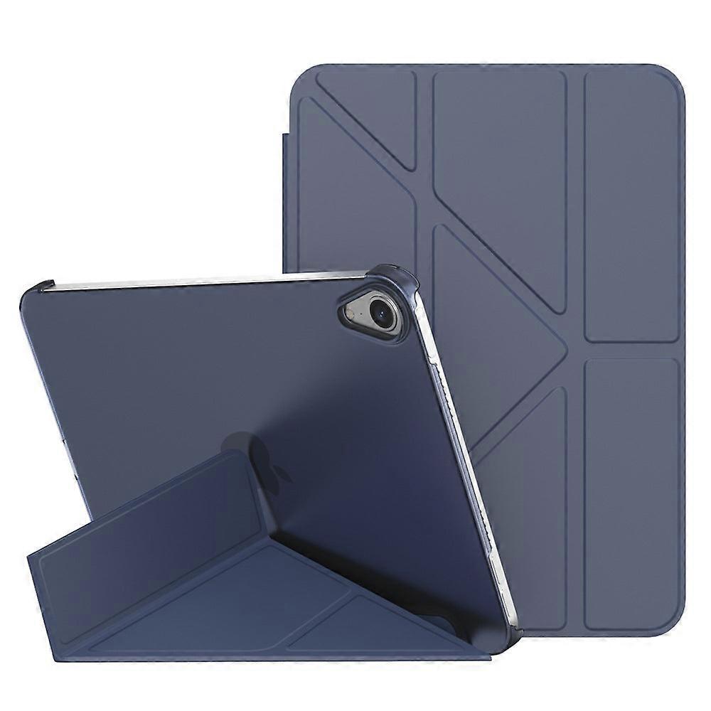 Case For Ipad 10 2022 10.9" Multi-fold Pc Hard Shell Dark Blue Hard Transformers Hard