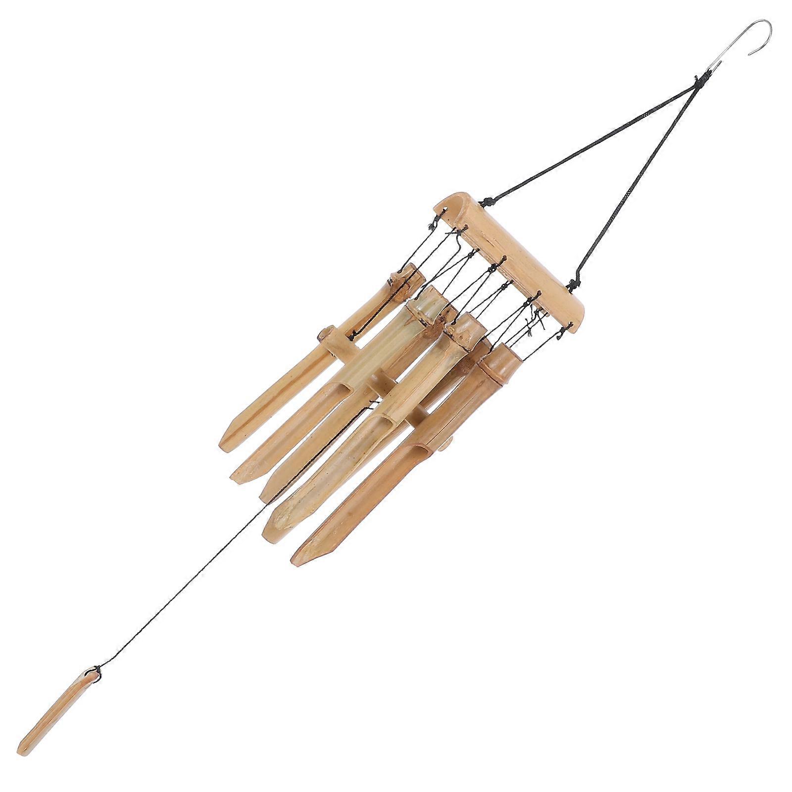 Campanas de viento de bambú hechas a mano para uso en interiores con un tono relajante