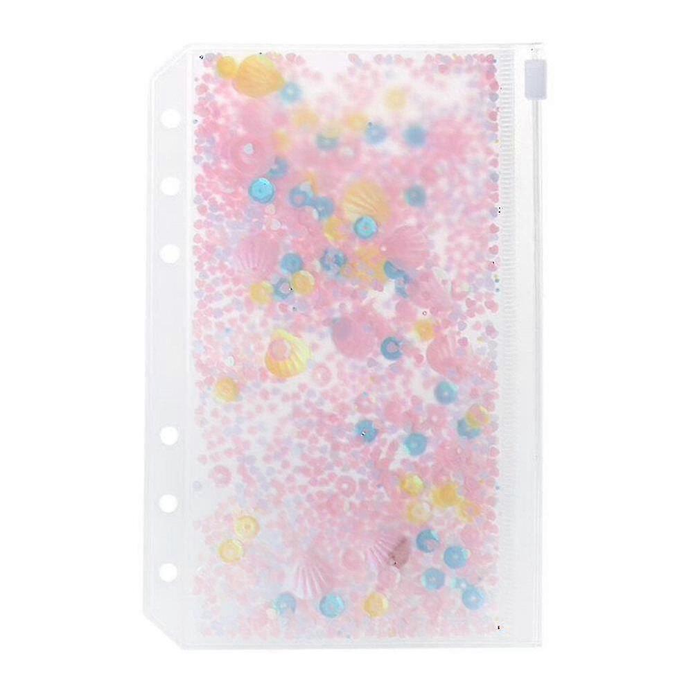Storage Zipper Case Divider Planner Accessories Shake Card Sequins