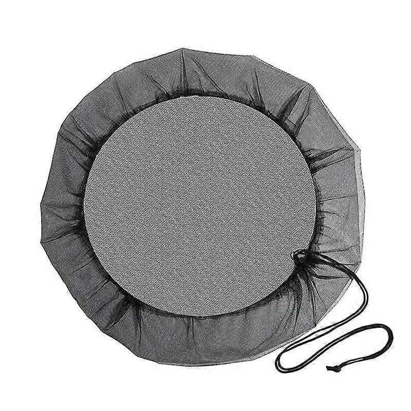Rain Barrel Cover 80cm Mesh Net with Adjustable Drawstring for Outdoor Debris Protection