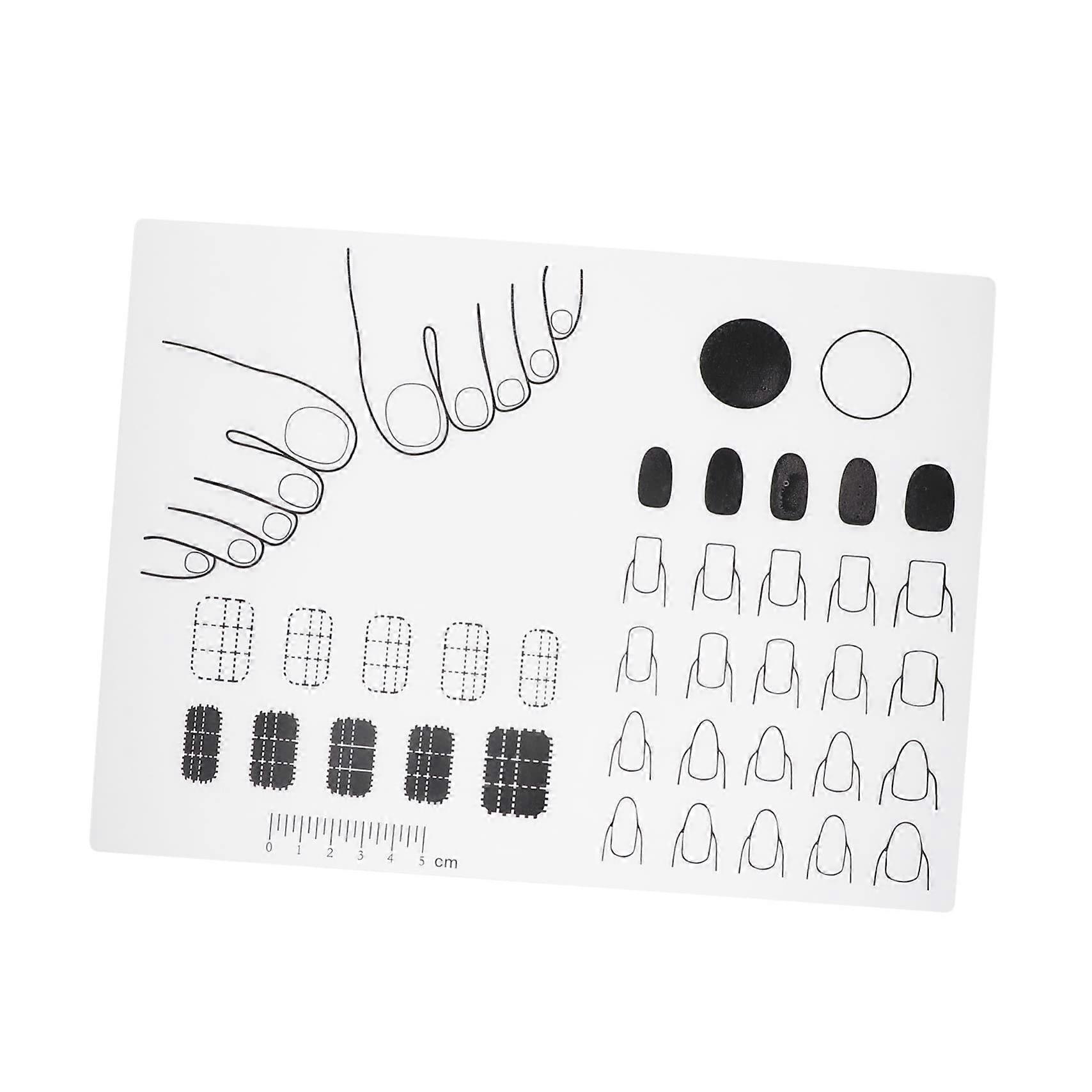 Reusable Silicone Nail Art Practice Mat and Hand for Beginners Waterproof Easy Clean