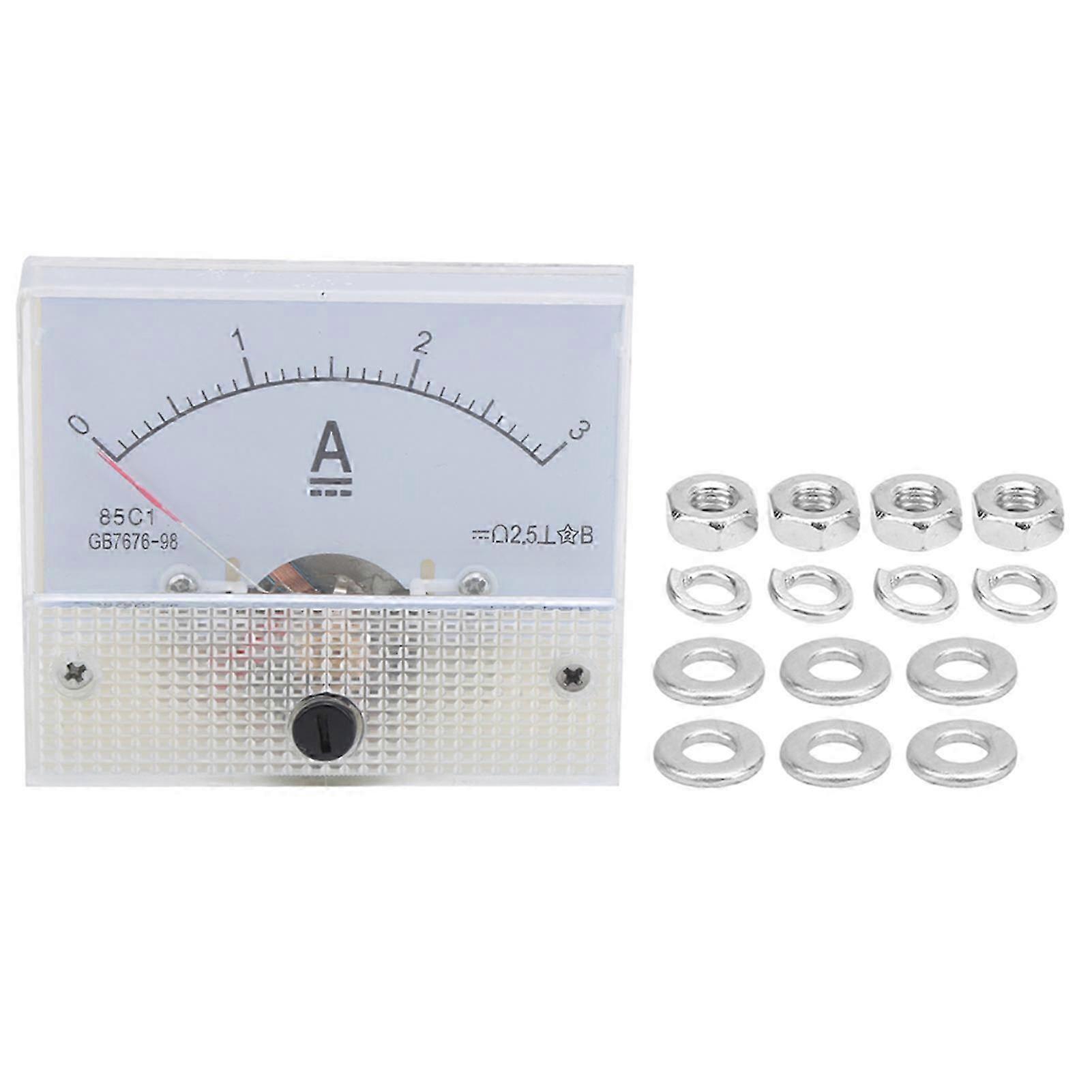 85C1 DC 0~3A HighAccuracy Current Meter ABS Pointer Type Ammeter Analog Panel Amperemeter 26s