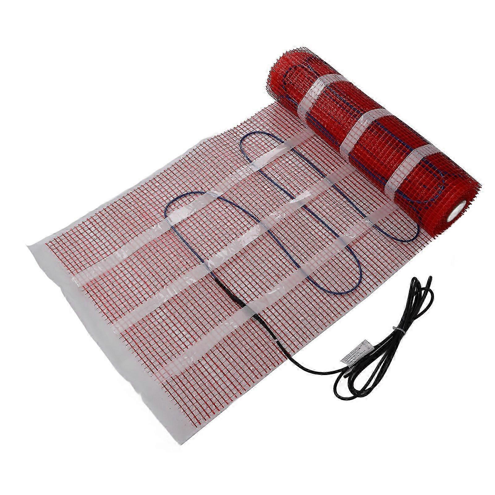 25-26 Electric Floor Heating System Set Underfloor Mat Temperature Controller Sensor Protecting Tube Kit 110V IP20
