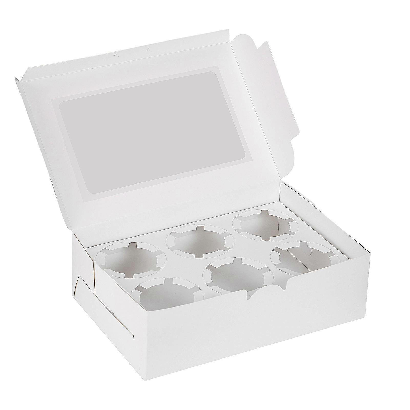 Muffin Containers Paper Boxes for Storage Use 10Pcs White Baking Box