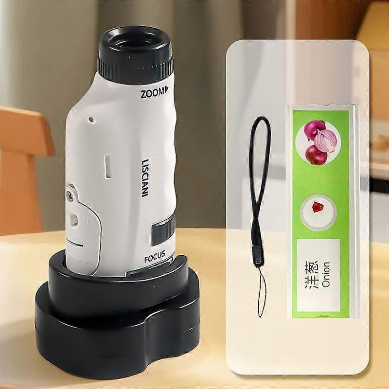 2509 Children Calibrated 180X Microscope with Base Handheld Portable STEM Optical Microscope Educati