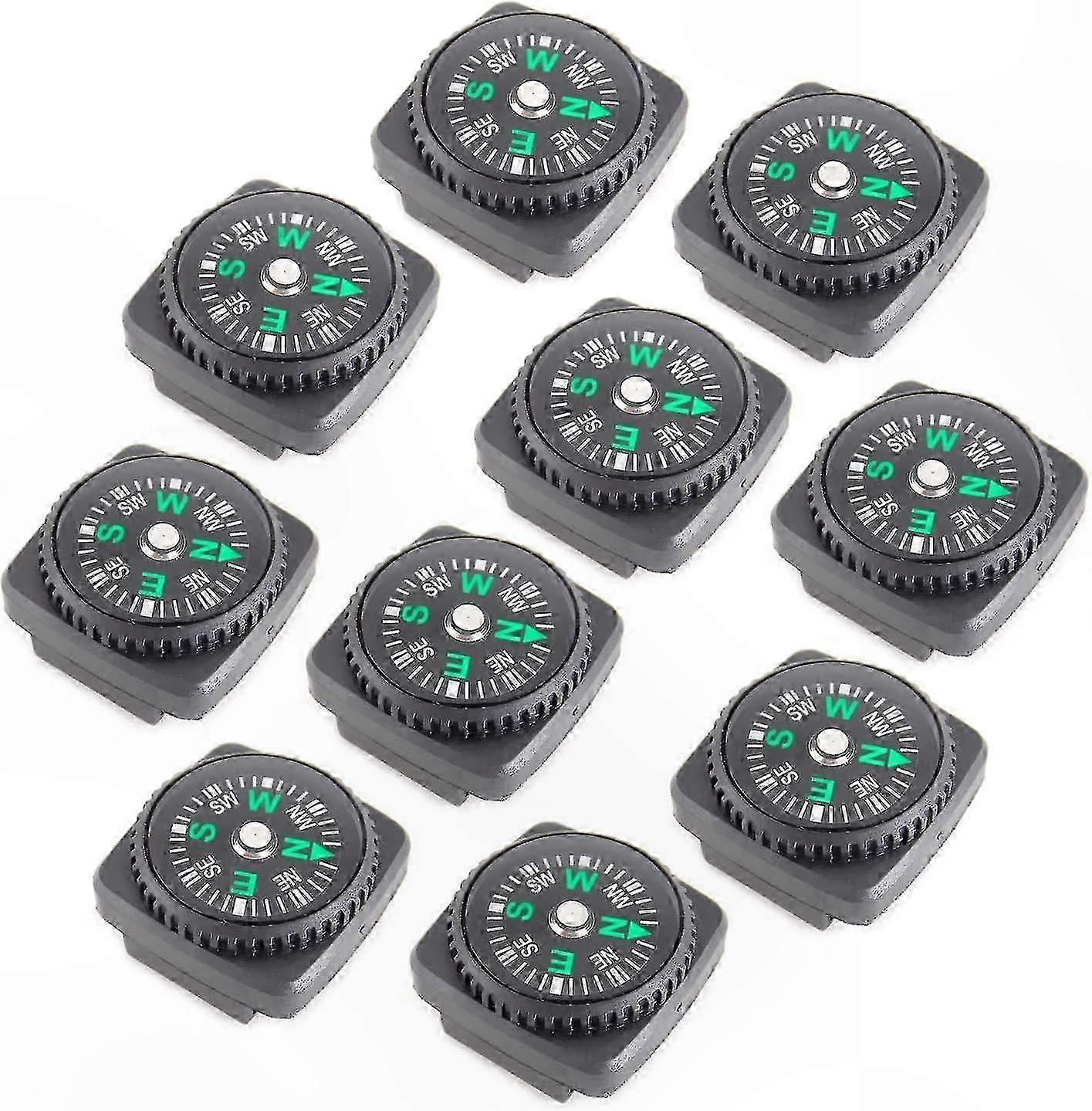 10 Mini Compass Buttons for Watch Bands, Small Button Compass Set