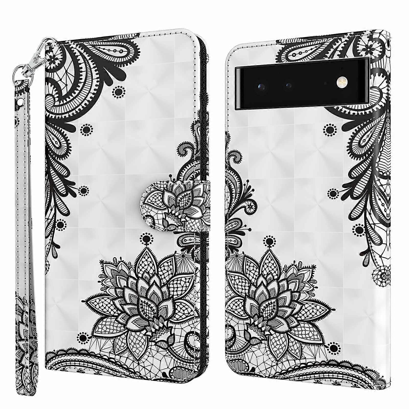 For Google Pixel 7 Pro 5G 3D Creative Pattern Printing PU Leather Case Stand Wallet Soft TPU Book Co