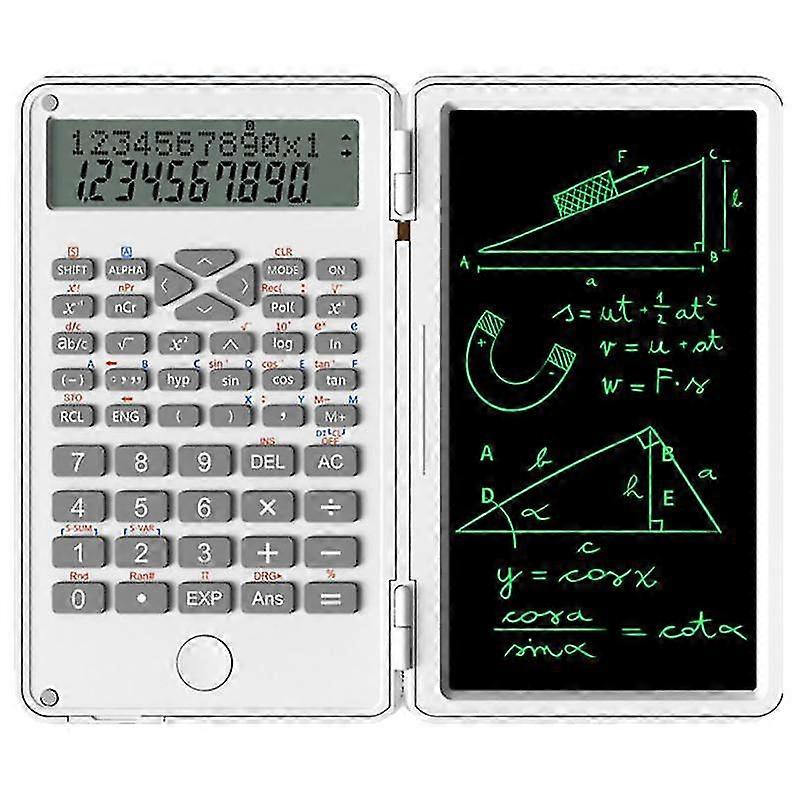 Calculator Clamshell Design Double Line Display Smart Writing One Click Delete LCD Screen Calculator