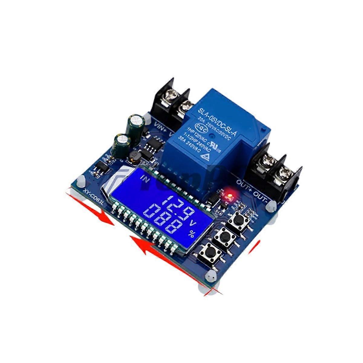 Battery Charge Discharge Controller with Low Voltage Cut Off Overvoltage Protection and Voltage Display