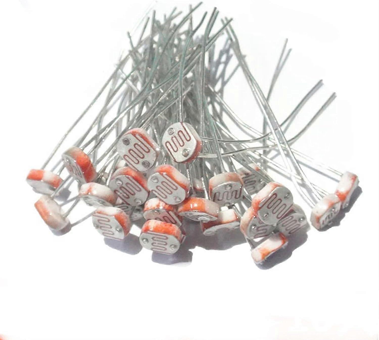 20pcs 5mm LDR Photoresistor GL5537 Light Sensitive Resistor  Sensitivity Fast Response