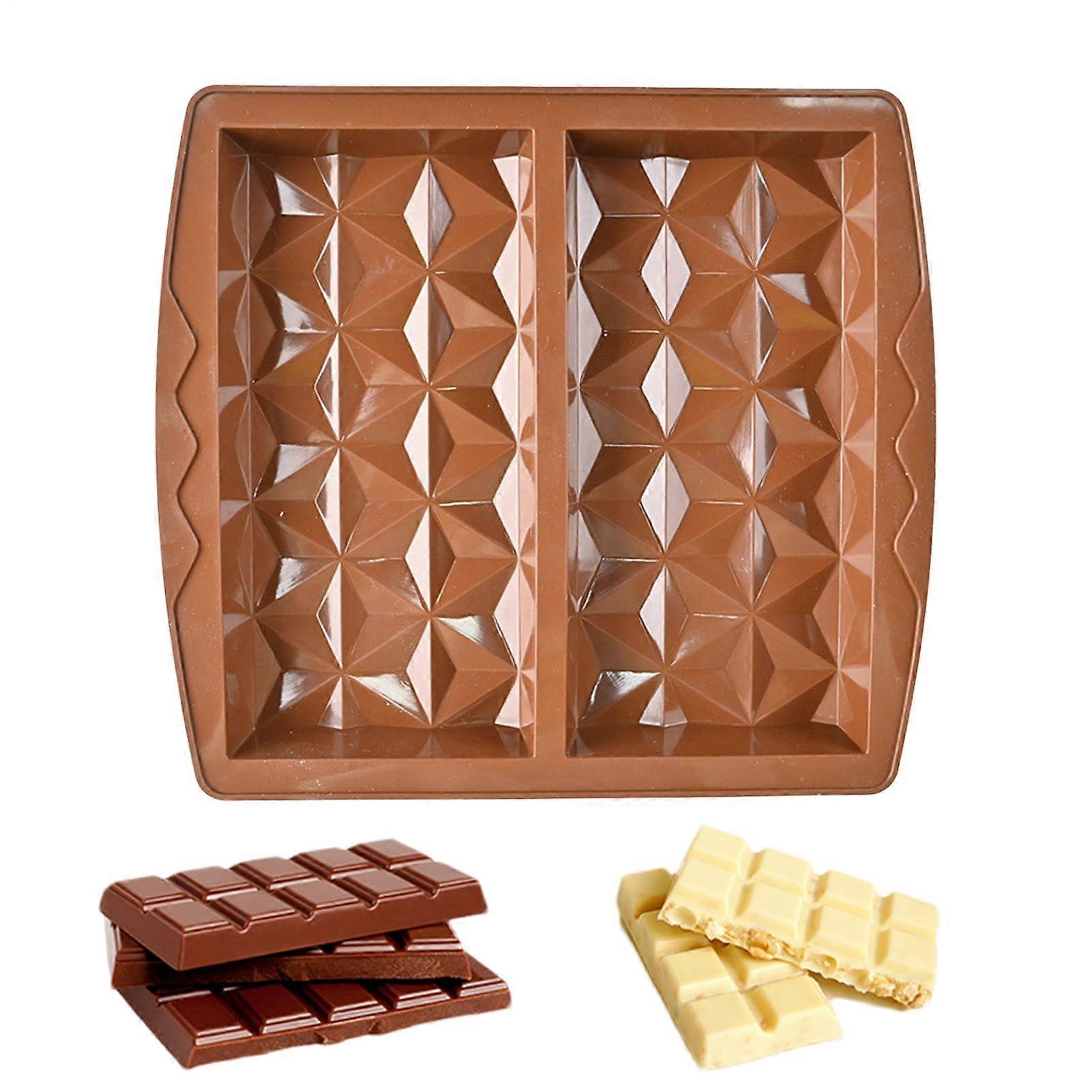 Silicone Chocolate Bar Mold Nonstick Easy Release for Baking Freezing Candy and Dessert