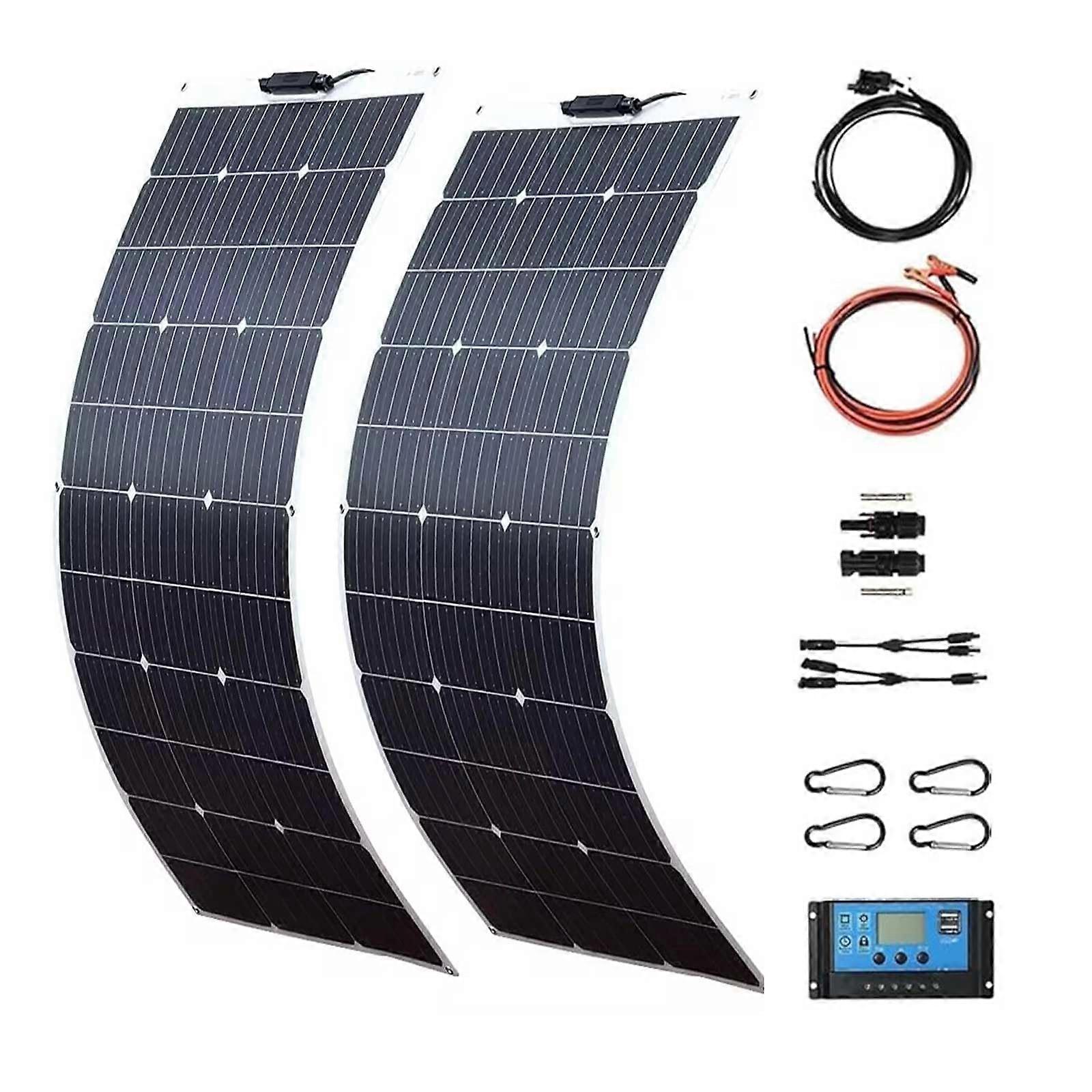 800W Flexible Monocrystalline Solar Panel Set with 40A Controller for RV Marine Camping