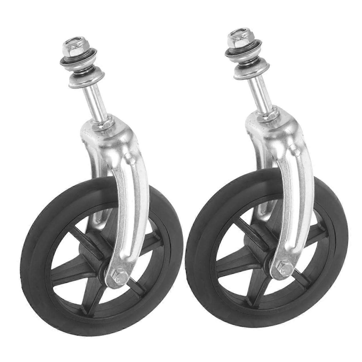 Wheelchair Front Wheel Replacement with Smooth Steering Bearing, Universal Front Fork Assembly 2pcs