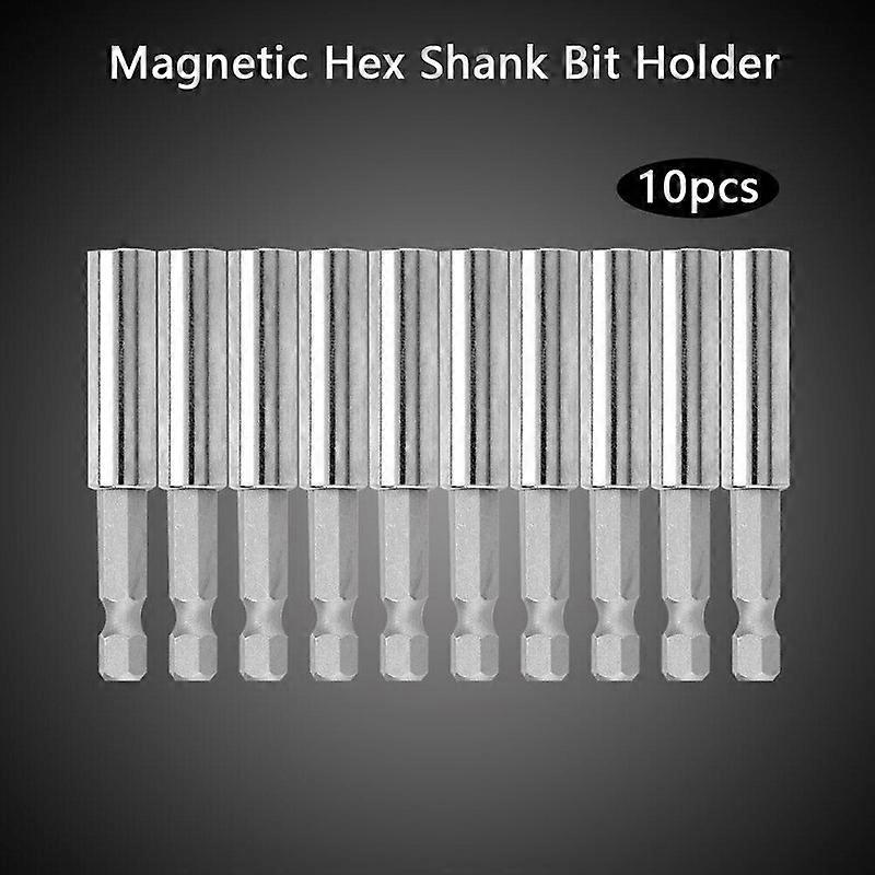 Holder Drill Screwdriver 10pcs Bit Quick Release 1/4" 60mm Magnetic Hex Shank