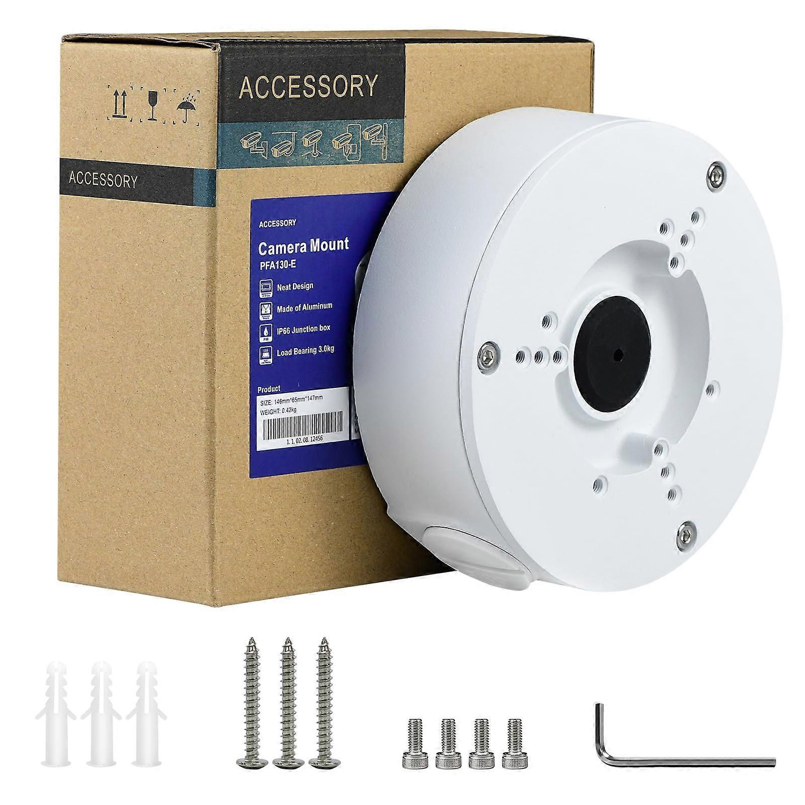 Security Camera Junction Box IP66 Waterproof Aluminum Wall Ceiling Mount for Bullet Turret Dome