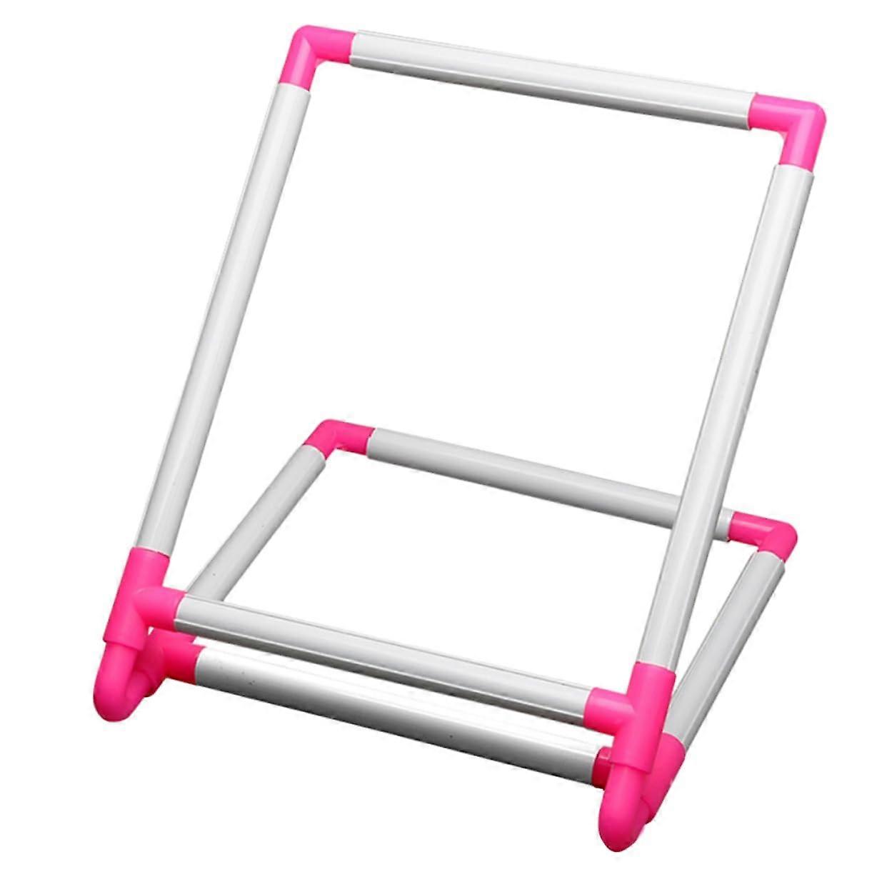 PVC Cross Stitch Stand with Tool Clamp, Stable Embroidery Frame Holder for DIY Projects