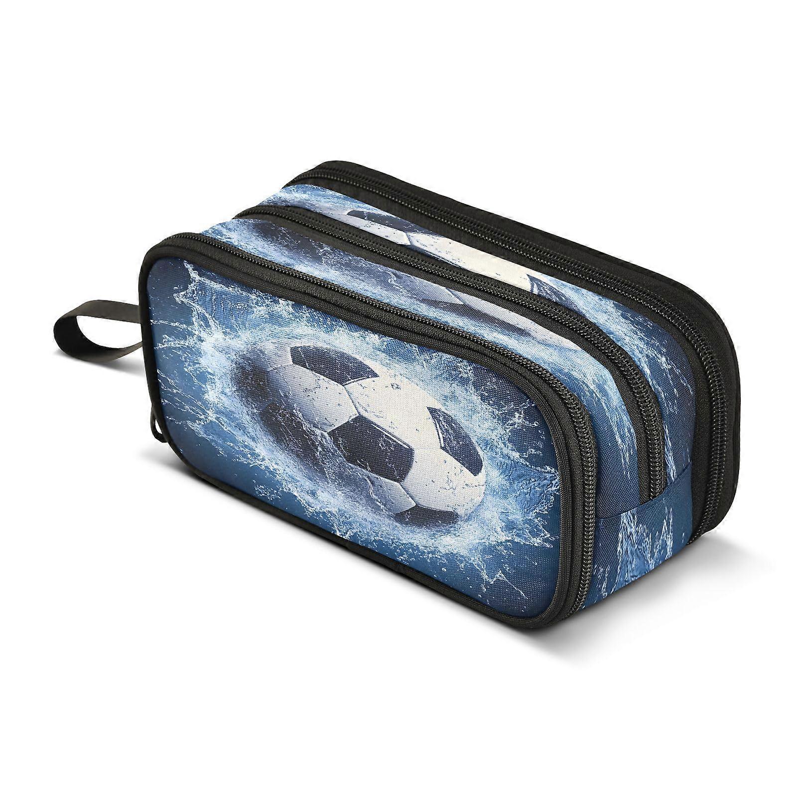 Large Capacity Pencil Case with Zipper, Durable Polyester Stationery Pouch for School and Office