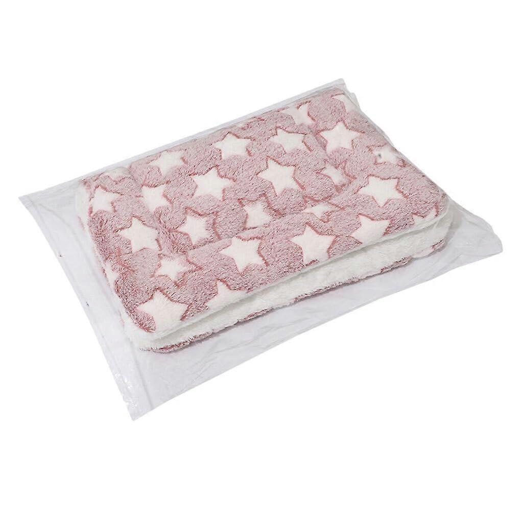 Warm Winter Pet Blanket Soft Flannel Comfort Durable Cat Sleeping Mat Bean Paste Type 1