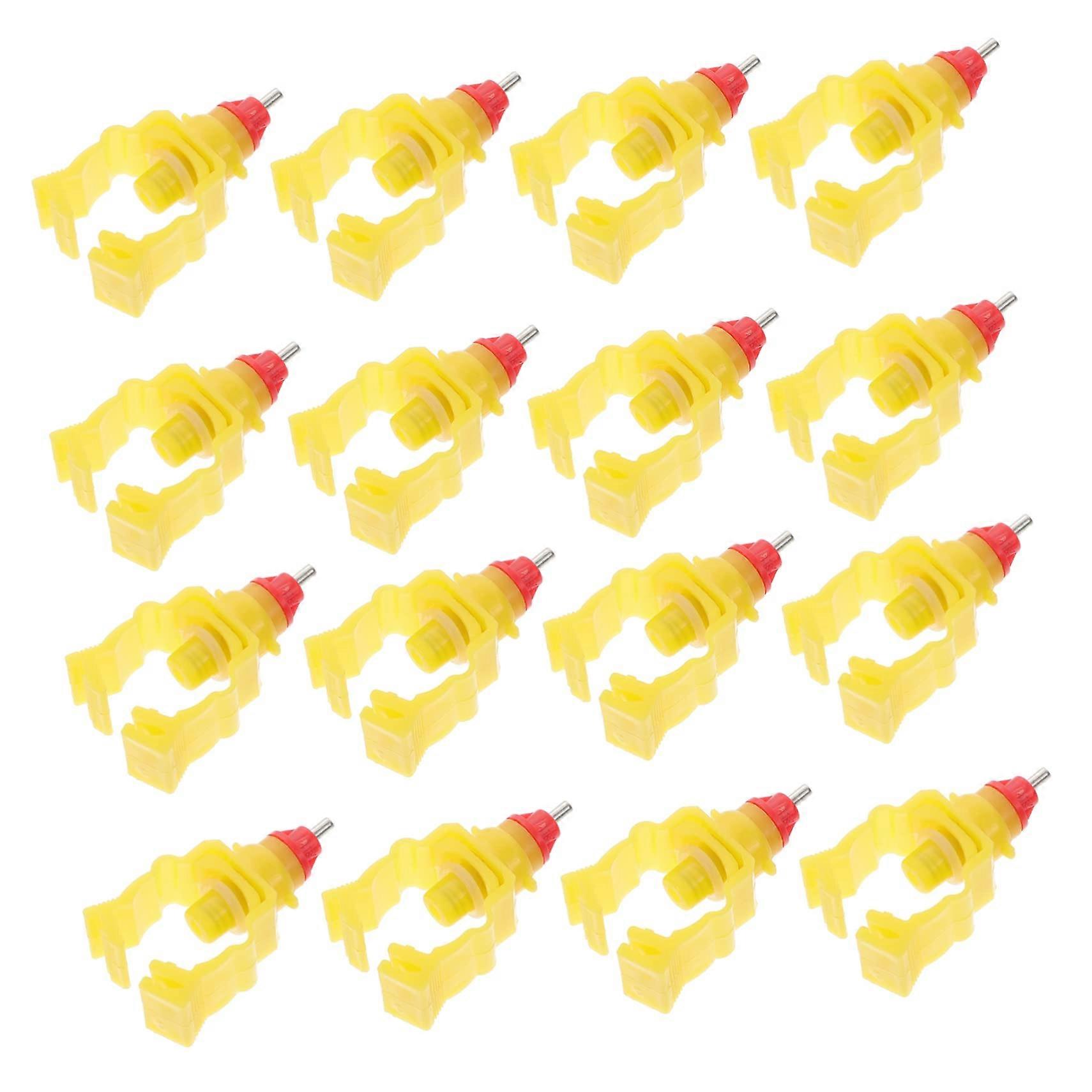 Automatic Chicken Waterer 20pcs Spring Valve Cups No Waste Poultry Drinking System for Chickens Ducks
