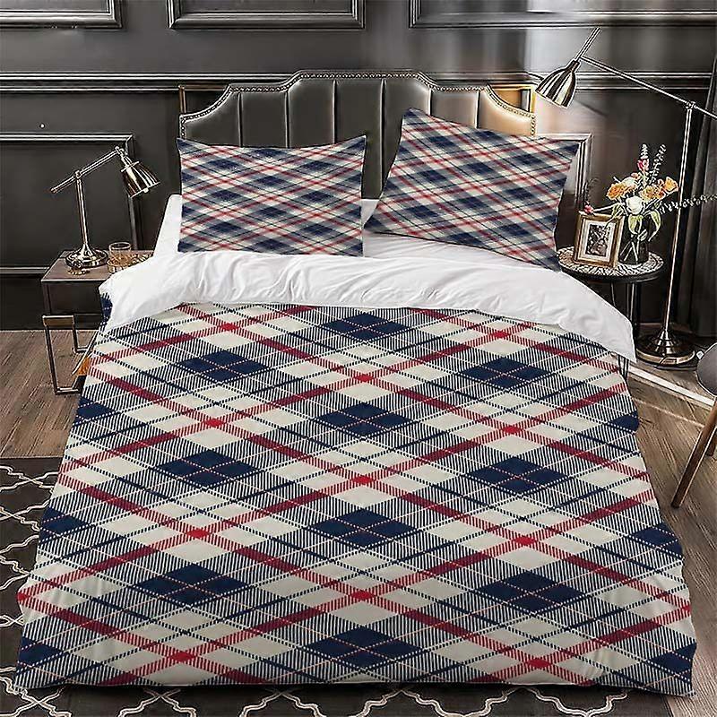 Grid Pattern 53.15-103.94inch Themed bedding Soft and Comfortable