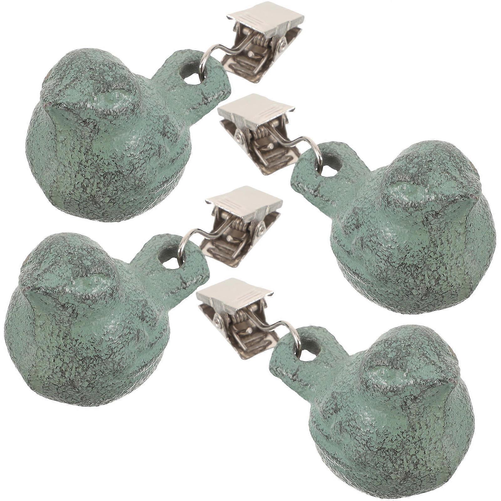 Outdoor Tablecloth Clips Windproof Metal Bird Shape Clips 4Pcs Set