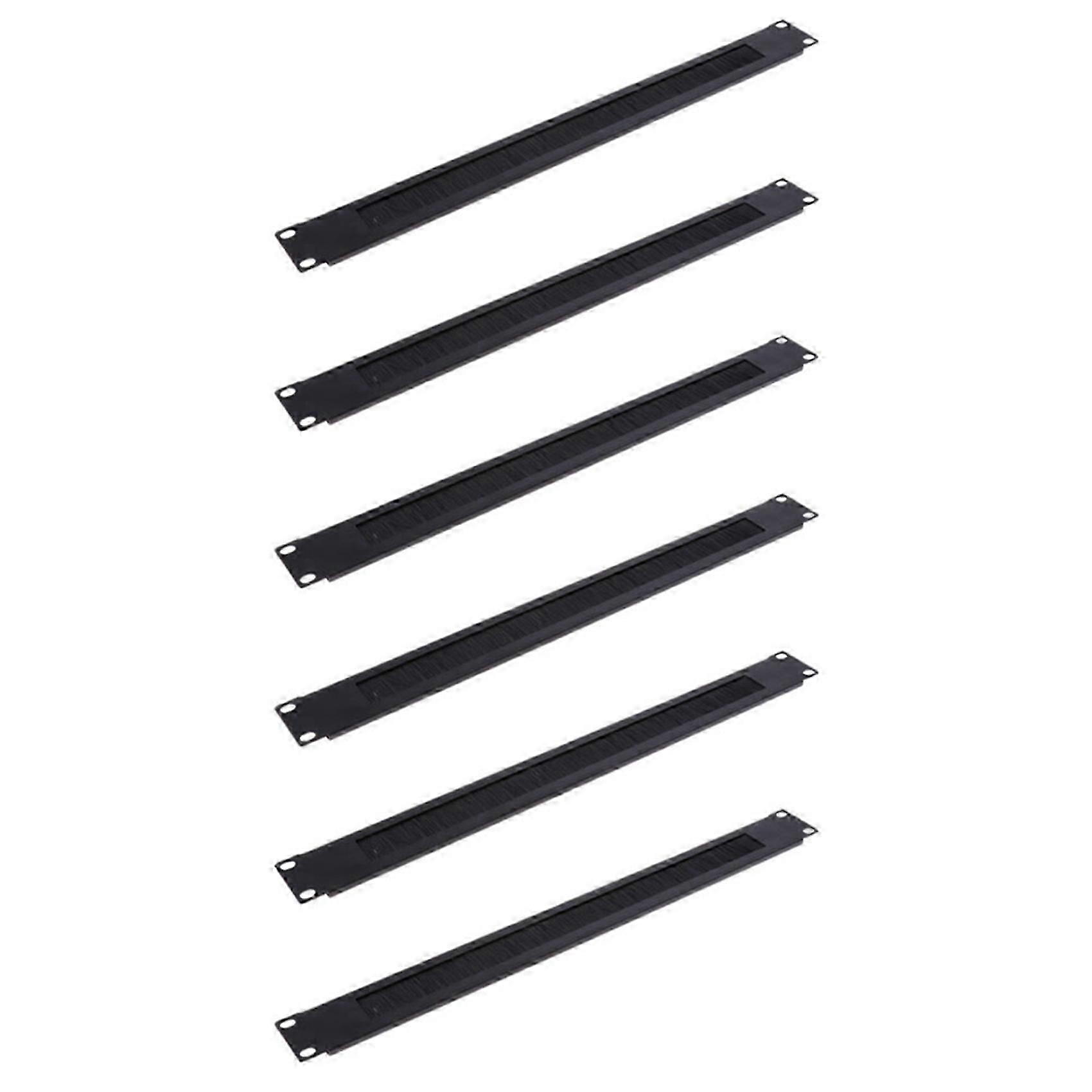 6Pcs 1U 19Inch RACK MOUNT Blanking Plate Rack Mounting Blank Network Brush Panel Server Cabinet Cable Management