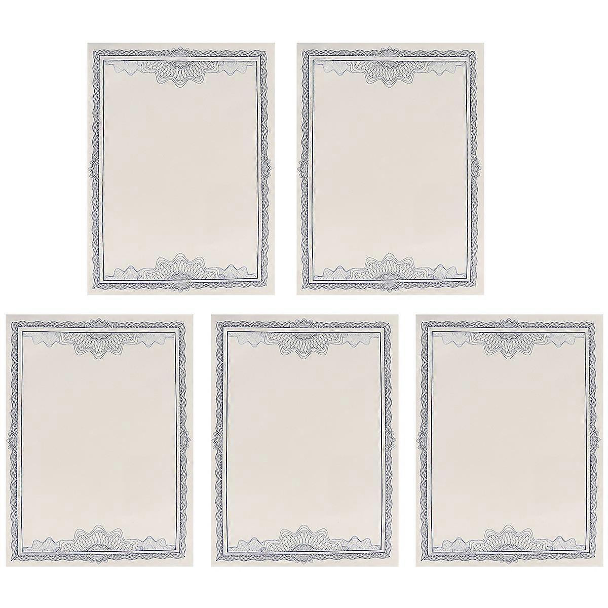 Blank Certificate Paper A4 Size Two Side Offset Printing Writing Official Use Professionals 5Pcs